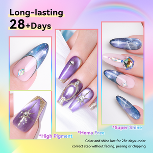 عسل فتاة علامة تجارية خاصة بألوان أرجوانية مغناطيسية زيت لعين القط طلاء أظافر ملون طلاء جيل 15 OEM جل لعين القط OEM - Product Image 3