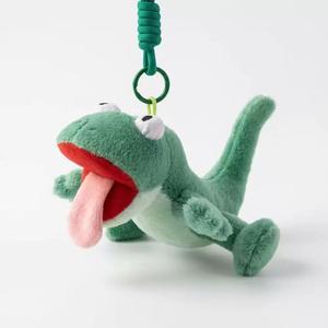 Porte-clés Peluche Lézard Vert Hoppers, Figurine de Dessin Animé avec Langue Extérieure et Fixation Magnétique, Pendentif Animal en Peluche, Cadeau - Product Image 2