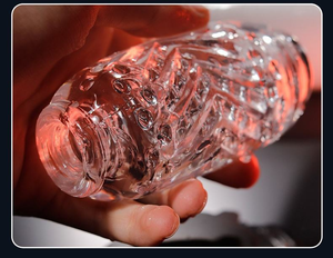 Xxjl เครื่องนวดส่วนตัวแบบใสสำหรับผู้ชายใช้ซ้ำได้ปลอกกระตุ้น TPE การสั่นสะเทือนพื้นผิวสมจริงการดูแลที่ใกล้ชิดกล้ามเนื้อของเล่นทางเพศ - Product Image 2