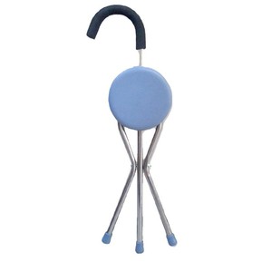 Stainless Steel Folding Walking Stick With <b>Stool</b> Height Adjustable For Outdoor Walking - Product Image 3