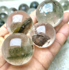 Wholesale High Quality Seamless Polished Garden Quartz Sphere rainbow clear ICEBERG Theme Small <b>Balls</b> for Earth Day Healing Gift - Product Image 2