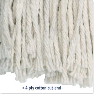 "Cotton Cut-End Wet <b>Mop</b> <b>Head</b> for Boardwalk 2016CCT 16 White 12/Carton" - Product Image 1