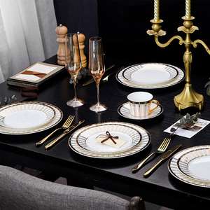 Juego de cubiertos de acero inoxidable PARA CENA, cuchara, tenedor, <span class=keywords><strong>cuchillo</strong></span>, vajilla dorada para boda - Product Image 5