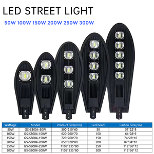 Đèn đường ngoài trời GISUN Ip65 chống nước, chiếu sáng đường phố 30w 50w 100w 150w 200w 250w, chất liệu nhôm, kiểu dáng Cobra, đèn <span class=keywords><strong>LED</strong></span> <span class=keywords><strong>COB</strong></span> - Product Image 2