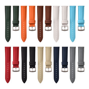 Bracelet de montre JUELONG en caoutchouc FKM hybride cuir, 18 mm/19 mm/20 mm/22 mm, à libération rapide, avec <span class=keywords><strong>boucle</strong></span> <span class=keywords><strong>ardillon</strong></span> <span class=keywords><strong>ou</strong></span> fermoir papillon - Product Image 1