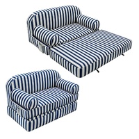 Da Niu - Cama Flotante Inflable de PVC con Doble Cubierta de Tela, Sofá Cama Plegable de Doble Uso, Nuevo Modelo