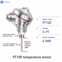 Sonde de température industrielle PT100 WZPK-230, thermomètre à résistance en platine fileté, sonde en acier inoxydable, OEM/ODM, IP67, haute performance