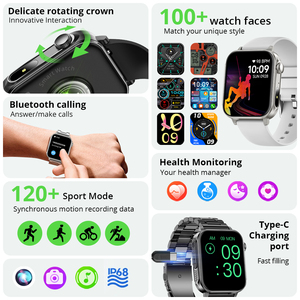הטוב ביותר של אישה 2025 Smartwatch מעגל סדרה 10 עם יישומים ip67 עמיד למים שיחה פונקציה תצוגה זולה ורצועה - Product Image 3