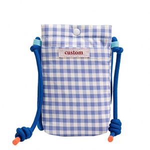 Custom Fashionable Cute <b>Mini</b> Crossbody Canvas Gift Shopping Cotton <b>Tote</b> <b>Bag</b> with Zipper Closure for Mobile Phone Shoulder Use - Product Image 2