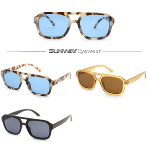 Hot Selling Square Frame Sun Glasses UV400 Double Bridge Sunglasses for Women Men Wholesale Custom Logo Fashion Trendy Shades - Product Image 2