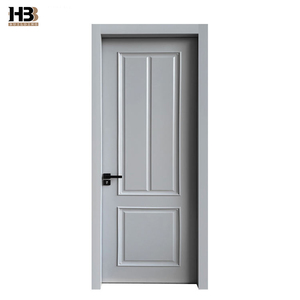 American Villa Traditional Design 2 Panel Grey Solid Wood Waterproof Swing Interior Bedroom <strong>Doors</strong> for Apartment Kitchen - Product Image 1