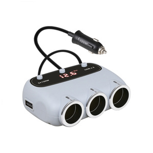 12V AC caricatore per Auto 4.8A uscita 3 <span class=keywords><strong>presa</strong></span> 2 USB <span class=keywords><strong>adattatore</strong></span> Auto elettronica <span class=keywords><strong>accendisigari</strong></span> <span class=keywords><strong>presa</strong></span> <span class=keywords><strong>adattatore</strong></span> monitoraggio tensione - Product Image 1