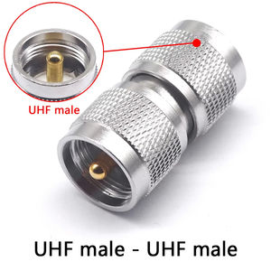 UHF Штекерный <span class=keywords><strong>PL</strong></span>-259 разъем с низкими потерями RF коаксиальный адаптер с 50 Ом импедансом латунный контактный материал прямой UHF штекер - Product Image 4