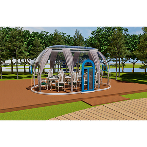 รีสอร์ท วิลล่า บ้านพักตากอากาศ โปร่งใส <span class=keywords><strong>360</strong></span> องศา แบบสำเร็จรูป ชมวิวท้องฟ้าเต็มตา เป็นมิตรกับสิ่งแวดล้อม ดีไซน์ทันสมัย โดมถอดประกอบได้ ป้องกันลม - Product Image 4