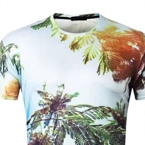 Nouveauté - Vêtements d'été pour hommes - T-shirts décontractés à manches courtes en coton 100% tricoté, imprimés sur toute la surface, col rond - Product Image 4