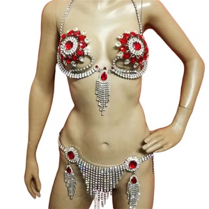 ELITES Vente en gros Personnaliser le nouveau style de diamants Costumes de performance pour adultes Costumes de <span class=keywords><strong>carnaval</strong></span> avec strass pour femmes - Product Image 1