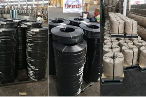 Fábrica de Flejes de Acero Negro A36 Q235 Q345 3/4 19*0.5mm 5/8 16*0.5mm 5/4 31.75*0.8mm con Superficie Pintada de Negro y Encerada, <span class=keywords><strong>Precio</strong></span> por kg - Product Image 3