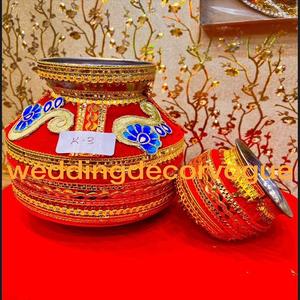 Macetas decorativas de colores para boda, de la India - Product Image 3