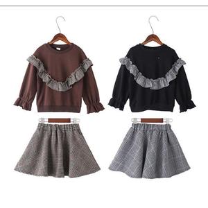 เสื้อผ้าเด็กผู้หญิงแฟชั่นล่าสุดขายส่ง เสื้อยืดแขนยาวบังกลาเทศ กระโปรงผ้าฝ้ายอินเดียแบบสั้นใหม่ สำหรับงานปาร์ตี้เด็ก - Product Image 1