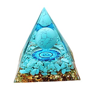 Crystal Chip Pyramid Resin Epoxy Craft Desktop Ornament Home Decoration <b>Pine</b> Cone Design Collection Gift - Product Image 5