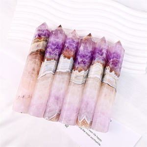 Bulk Großhandel Lila Achat Punkt Kristall Handwerk Natürlicher Amethyst Turm Amethyst Mexiko Achat Zauberstab zur Heilung - Product Image 3
