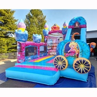 Château gonflable princesse à bas prix, combo de château gonflable, château gonflable avec toboggan pour location de fête