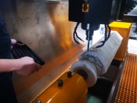 Machine de sculpture sur pierre CNC 4 axes Xianda FCM-750, tour rotatif robuste pour piliers romains 3D, idéale pour l'architecture du Moyen-Orient