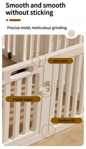 10 + 2 80*120*60cm box per cani per interni e facili da montare, penna trasparente per cuccioli di gatto, facile da pulire, recinzione in plastica per cani - Product Image 6