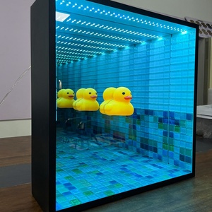 Boîte à lumière miroir à bande LED personnalisée, boîte à lumière miroir infini 3D, intérieur et extérieur pour la natation - Product Image 3