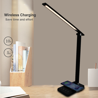 Lampe de bureau LED sans fil flexible à commande tactile électrique moderne en aluminium pour bureaux et chambres à coucher