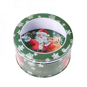 Tùy Chỉnh Giáng Sinh Cookie Kim Loại Hộp Thiếc <span class=keywords><strong>PVC</strong></span> Rõ Ràng Nắp Xmas Món Quà Kỳ Nghỉ Cho <span class=keywords><strong>Tin</strong></span> Container Với Cửa Sổ - Product Image 2