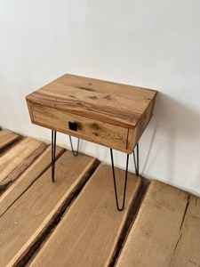 Mesita de noche flotante de montaje en pared pequeña nórdica de madera, mesita de noche con cajón para sala de estar, dormitorio, Hotel, restaurante, uso - Product Image 2