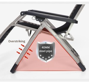 カスタムデザイン無重力チェア折りたたみ式レジャーメタルスチールラウンジャー釣りバンドスタイル屋外ファブリック家具 - Product Image 2