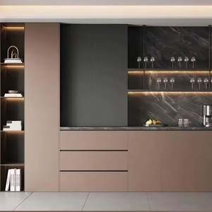 Modern <b>Wooden</b> Dining Room Furniture Sets Led Lighting Storage <b>Cabinets</b> for Dining Room - Product Image 1