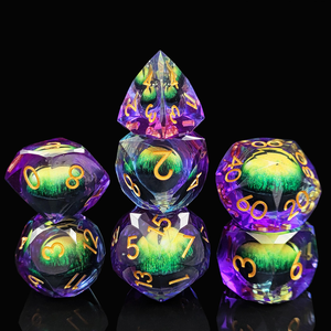 Juego <span class=keywords><strong>de</strong></span> Dados Poliédricos Preumim Prism D20 Dragon Eye Liquid Core <span class=keywords><strong>de</strong></span> 7 Dados con Núcleo Líquido, para Juegos <span class=keywords><strong>de</strong></span> Dragones y Mazmorras, con Bordes Afilados - Product Image 3