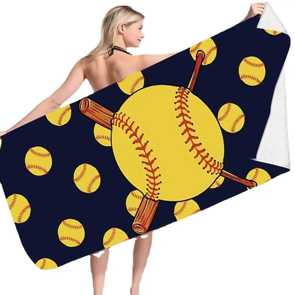 फ़ैक्टरी मूल्य कार्टून एनीमे बॉल तौलिया पैटर्न बच्चों के लिए त्वरित सुखाने वाले ग्रीष्मकालीन समुद्र तट तौलिए थ्रो बाथ स्पोर्ट कंबल