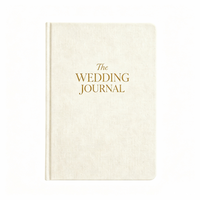 Journal de mariage A5 en lin avec couverture rigide, carnet de planification de mariage personnalisé avec estampage à chaud doré, OEM