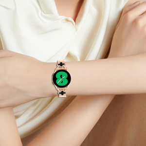 Correa de <span class=keywords><strong>Reloj</strong></span> Casual para <span class=keywords><strong>Mujer</strong></span>, Diseño de Trébol de 3 Cuentas, Acero Inoxidable Brillante, Universal de 20 mm - Product Image 4