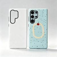 Coque de téléphone 3D à sublimation 2-en-1 vierge pour Samsung S25 S23 S22 S21 S24 S23+ S24 Ultra FE Edge A54 A55 en TPU PC double antichoc