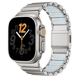 Correa Ajustable de Silicona Magnética de Lujo para <span class=keywords><strong>Apple</strong></span> Ultra 3, Serie 2, 11, 10, 9, SE, de 44mm, 46mm, 49mm, Suave, para Hombre, con Acabado en Acero - Product Image 2