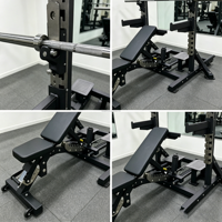 Banc de musculation réglable multifonction avec support pour barre d'haltères