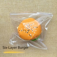 Jouet anti-stress en silicone de qualité alimentaire en forme de burger, à pression, pour soulager le stress, à rebond lent, sensation de boue, vente chaude