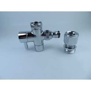 Faucet Diverter Adapter Dual Outlet Copper Wall Mounting Modern Design Bathroom Accessory - Product Image 1