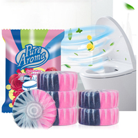 Tablette de bloc hygiénique bleu emballage personnalisé Rayshine Blue Red Bubble détergent de nettoyage déodorant Flash 300 fois 45g