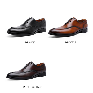 Chaussures Oxford en cuir véritable noir pour homme, grandes tailles 38-43, pour affaires et mariage, Guangzhou 891702 - Product Image 3