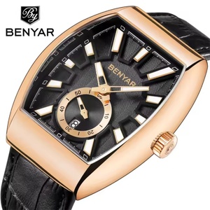 นาฬิกาข้อมือควอตซ์ BENYAR 5136 สำหรับผู้ชาย สายหนังแท้ ตัวเรือนทรงรี สไตล์สปอร์ต - Product Image 6