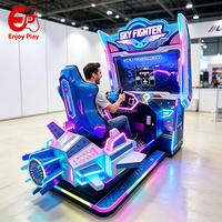 Simulateur de vol commercial, machine d'arcade avec écran LCD 55 pouces, siège dynamique à mouvement, à monnayeur, pour parc d'attractions, vente en gros