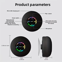 Haut-parleur Bluetooth sans fil de haute qualité pour douche, rond, flottant, étanche, mini haut-parleur intelligent USB avec ventouse pour extérieur