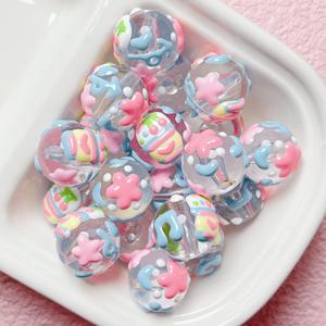 Venta caliente de alta calidad lindo pintado a mano dibujos animados aceite goteo cuentas sueltas DIY materiales hechos a mano pulsera collar - Product Image 4