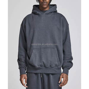 Sweats à capuche pour hommes 450 gsm Fashion Premium 100% Cotton Logo personnalisé Sweat à capuche lourd Sweats à capuche vierges surdimensionnés de haute qualité - Product Image 5